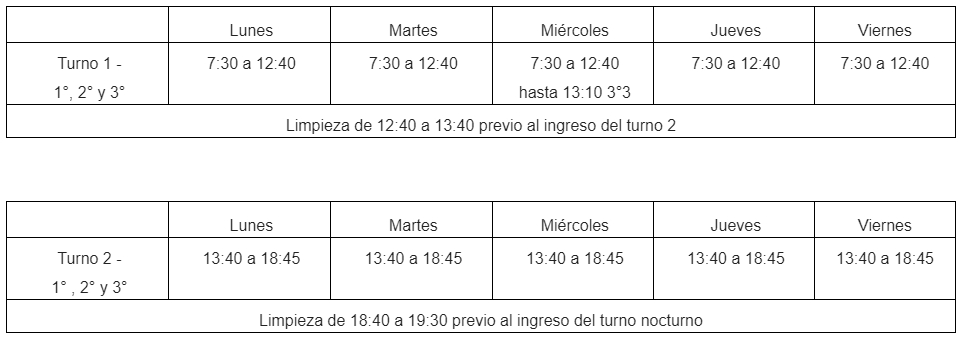 horarios 17 agosto