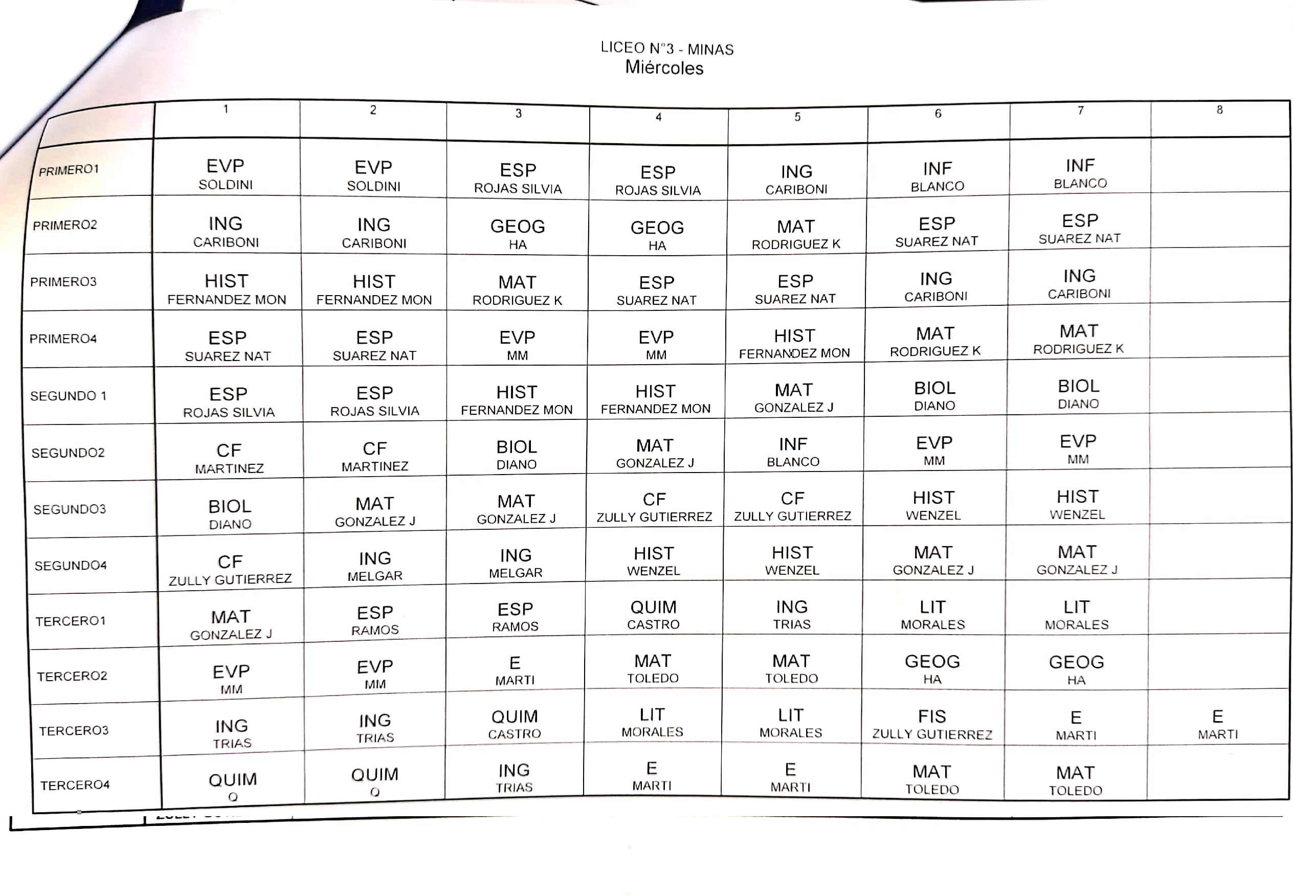 horarios 3